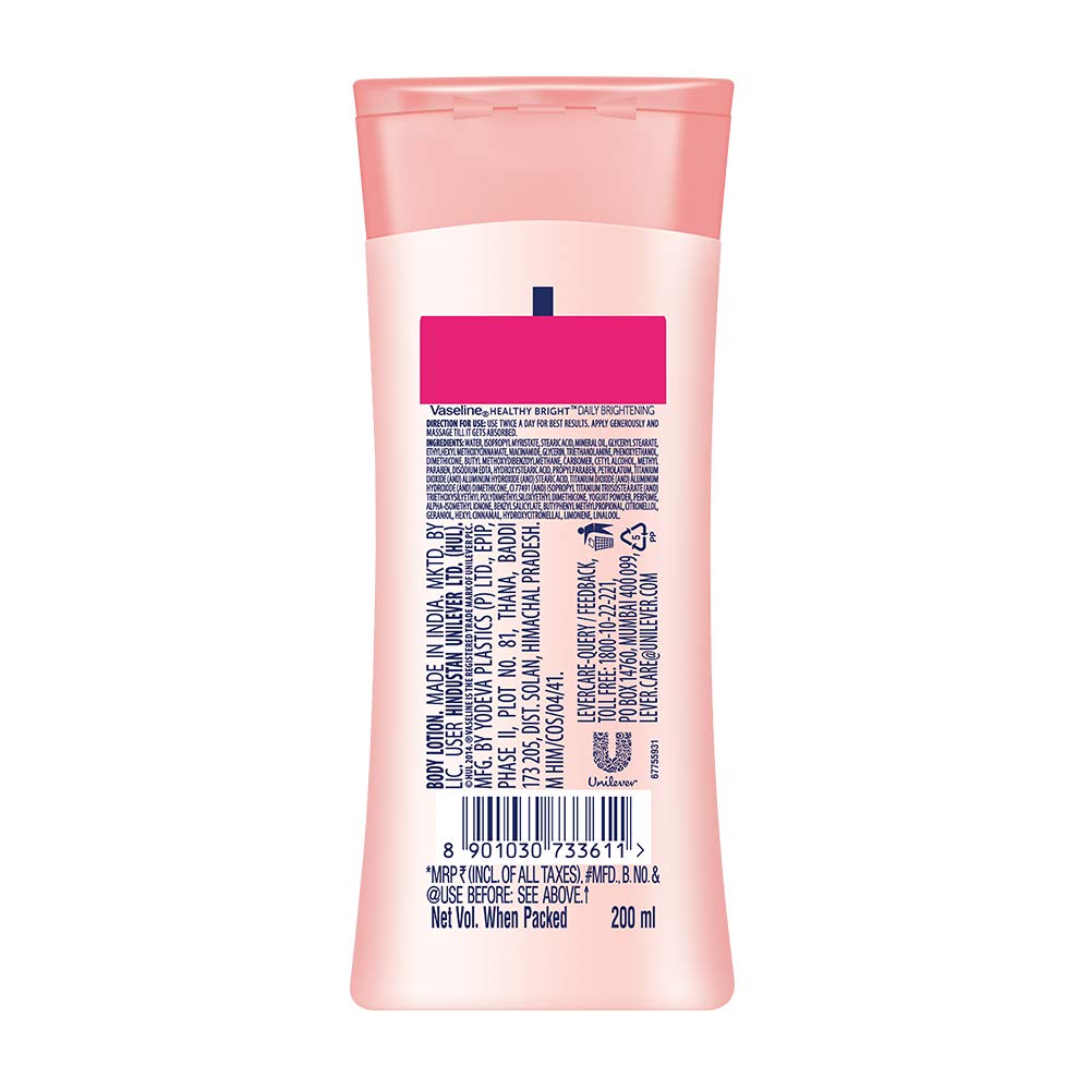Vaseline Healthy Bright Daily Brightening Body Lotion, 200 ml