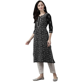 Ada Hand Embroidered Lucknowi Chikankari Cotton Kurta Kurti for Women A411165