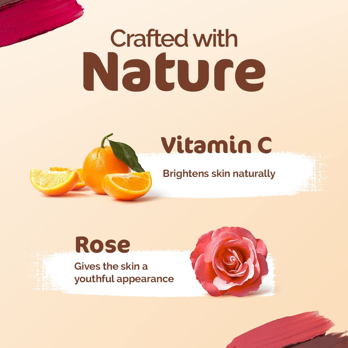 Mamaearth Nourishing Natural Lip Cheek & Eye Tint with Vitamin C & Rose- 03 Rose Pink- 4 g