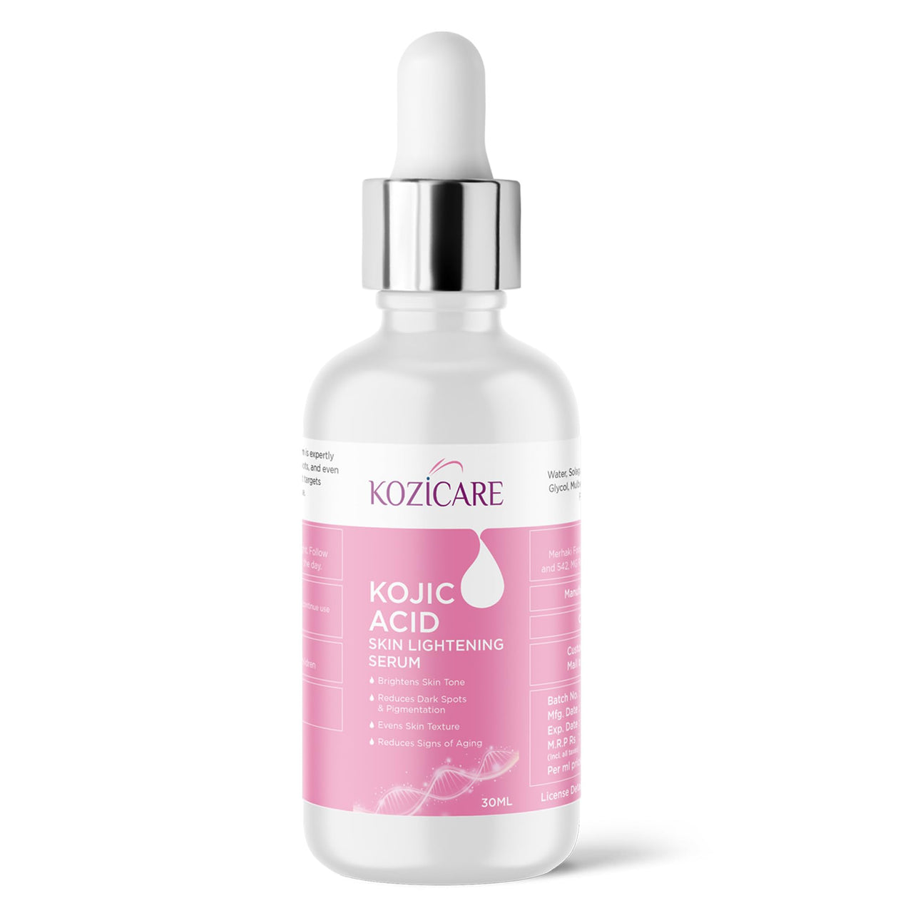 Kozicare Kojic Acid Face Serum For Acne And Dark Spots | Face Serum For Women & Men | Fast Absorbing & Deep Hydration |Helps Achieve a Radiant & Even Tone Skin -30 ML