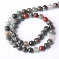 6MM 60PCS Natural Stone African Bloodstone Beads for Jewelry Making DIY Bracelet Energy Crystal Healing Power 6mm