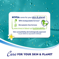 NIVEA Frangipani and oil 125 ml Body Wash| Shower Gel with Frangipani and Care Oil | Pure Glycerin for Instant Soft & Summer Fresh Skin|Microplastic Free |Clean, Healthy & Moisturized Skin