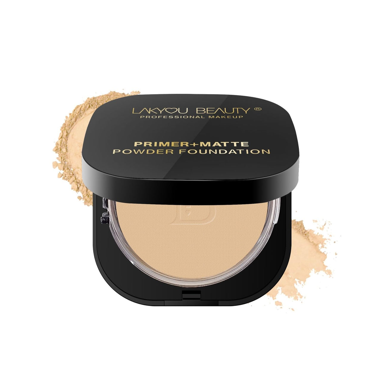 Lakyou Beauty Primer + Matte Compact Powder Foundation 15g, Shade-05(Rich Nude) | All-in-One Primer & Foundation | Lightweight Matte Finish | Long-Lasting | Oil-Control
