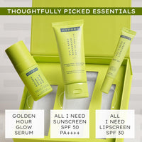 HYPHEN Daily Glow Essentials Gift Kit for Women with Complete Skin Care Routine | Anniversary, Birthday Gift Set with Face Serum, Moisturizing Sunscreen Spf & Lip Balm for Daily Glow