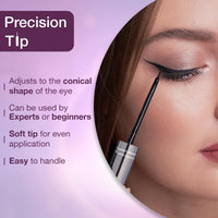 Hilary Rhoda Hi-Tech Eyeliner | Water-Proof & Smudge-Proof | Precision Tip for Women | Long-Lasting Formula | Intense Matte Finish | Quick-Drying Liquid | 5.5 ml