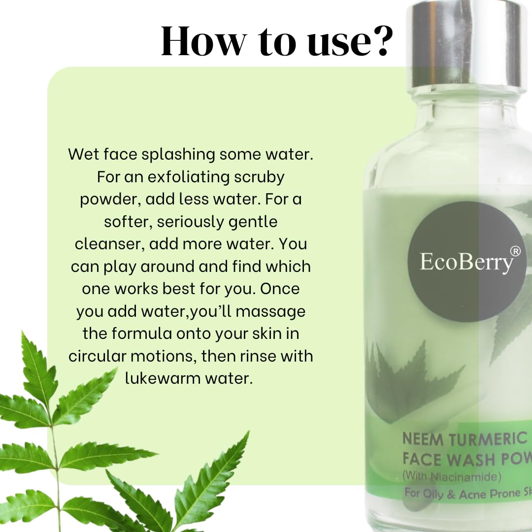 EcoBerry Neem Turmeric Face Wash Powder