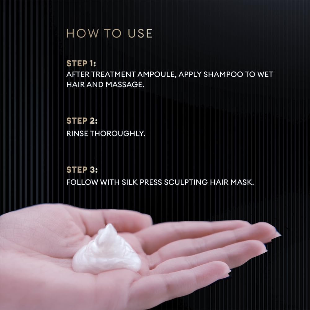 TRESemme Silk Press Smoothing Shampoo 375ml | Sulfate-Free Shampoo | Salon-Like Straight Hair