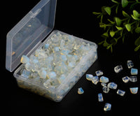Natural Chip Stone Beads Opalite 5-8mm About 400 Pieces Irregular Gemstones Healing Crystal Loose Rocks Bead Hole Drilled DIY for Bracelet Jewelry Making Crafting (5-8mm, Opalite)
