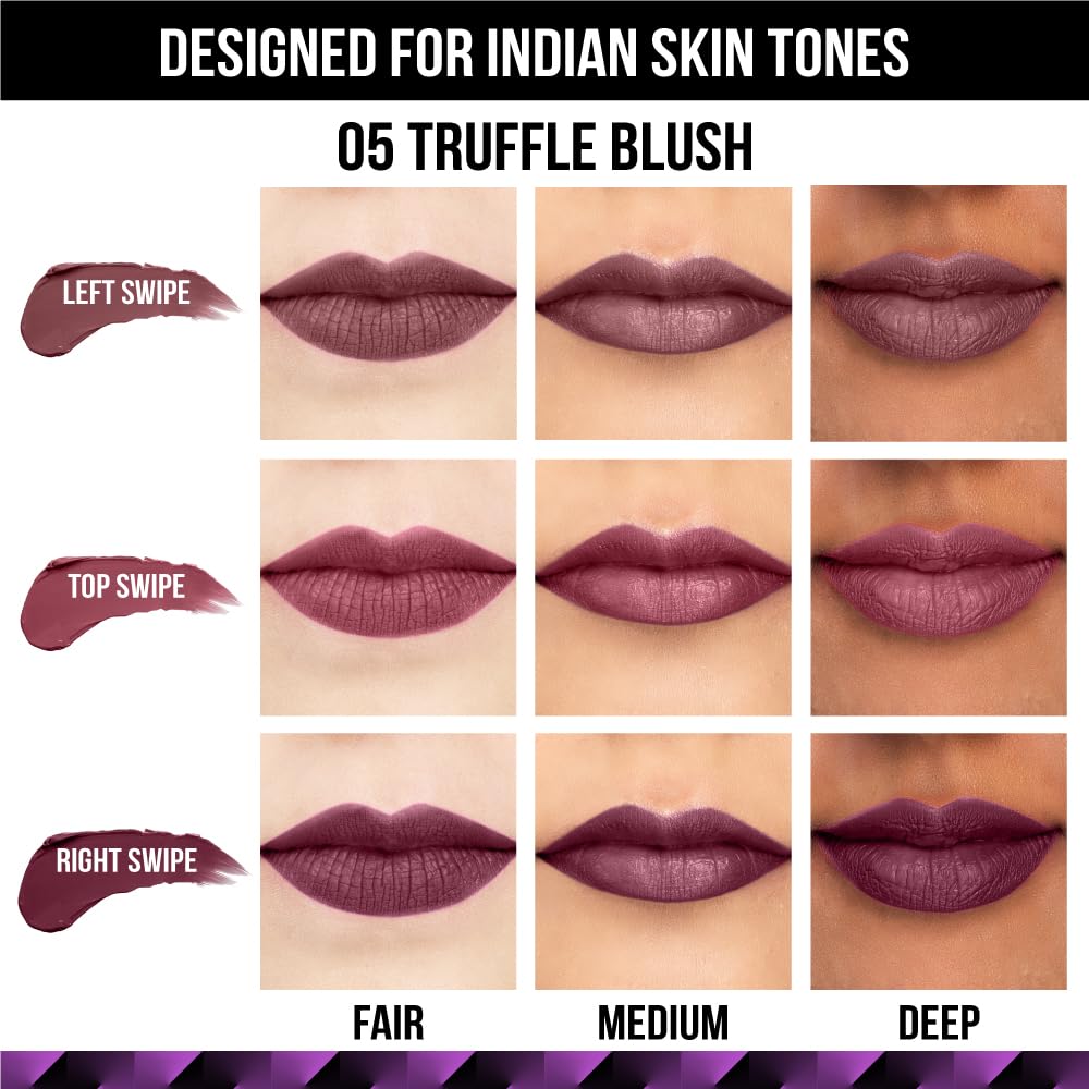 Staze 9To9 Triple Kiss Duo 3 In 1 Matte Lipstick|Truffle Blush + Scarlet Whisper|12 Hrs Long Lasting Transfer-Proof|Non-Drying Formula With Intense Color Payoff|Lightweight & Comfortable|7.6 G