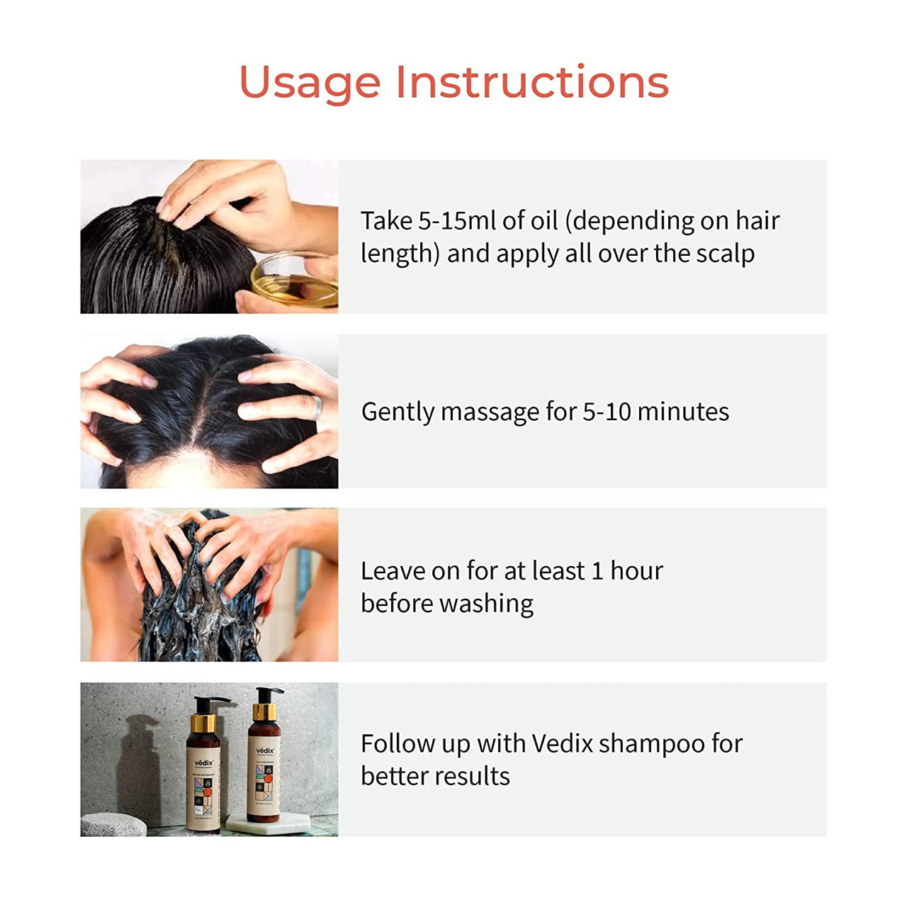 Vedix Customised Ayurvedic Hair Fall Oil | Viruj Hair Fall Oil | For Normal-Oily Scalp| With Coconut + Argan + Tea Tree | For Reducing Hair Fall | For Hair Growth | -100ml