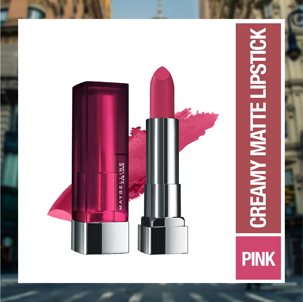 Maybelline New York Color Sensational Creamy Matte, 680 Mesmerizing Magenta, 3.9g with FREE Color Sensational Creamy Matte 507 Almond Pink