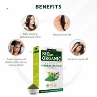 INDUS VALLEY Bio Organic Herbal Henna Powder Rich Colour and Lustrous Shine with Hair Dye Brush (100g) - Green