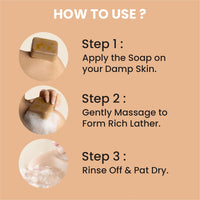 Bendist Export® Hamare Ghar Ka Soaps Sandalwood & Saffron Magic Soaps For Bath | Paraben Free | Chandan & Kesar Bath Soap | Handmade Soap For Glowing | Skin Brightening For Men & Women (100 Gms Pack Of 3)