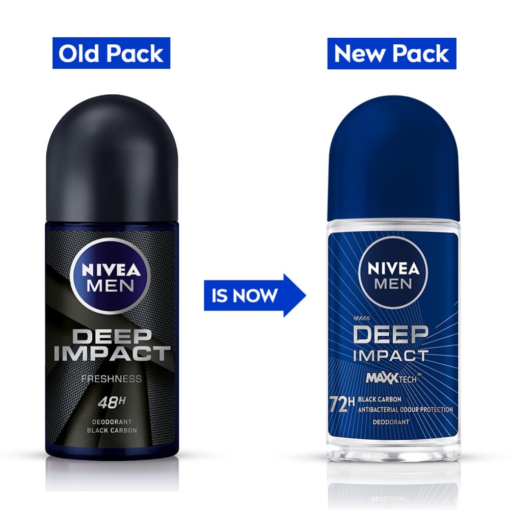 NIVEA MEN Deep Impact Freshness Deodorant Roll-on - For MEN, 50ml