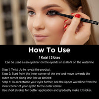 Colorbar cosmetics Intensely Rich Kajal-Creatively, Black, 0.30 g (Pack of 2) Pencil,Matte