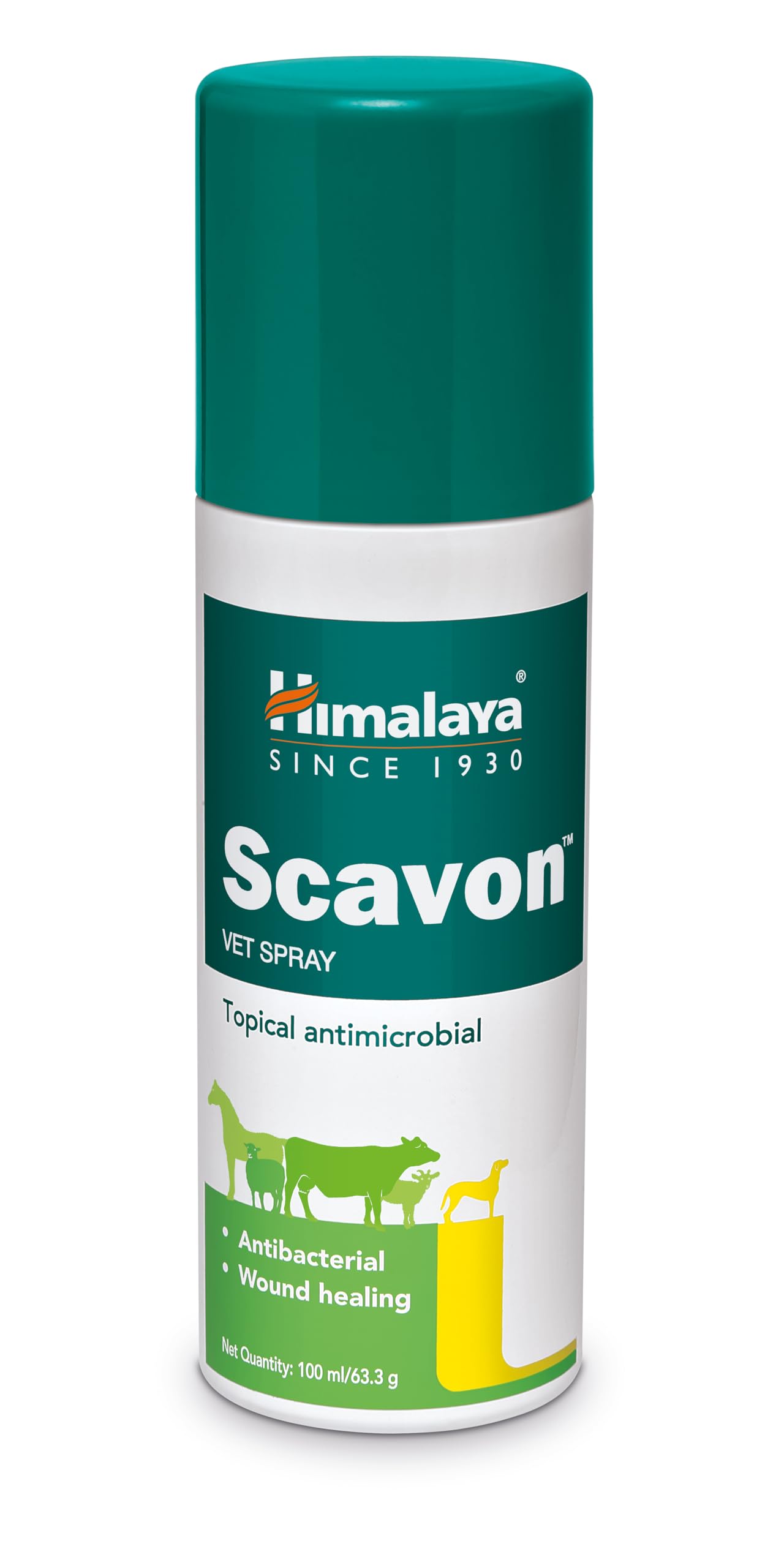 Himalaya Scavon Vet Spray | Antibacterial & Antifungal Formula for Wound Care, Promotes Faster Healing| 100 ml