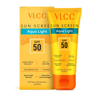 VLCC Aqua Light Sunscreen Gel SPF 50 PA+++ | Fast-Absorbing, Non-Greasy, No White Cast | Broad Spectrum UV Protection | Hyaluronic Acid & Vitamin C | Dry Touch, Lightweight, Hydrating Sunscreen - 100g