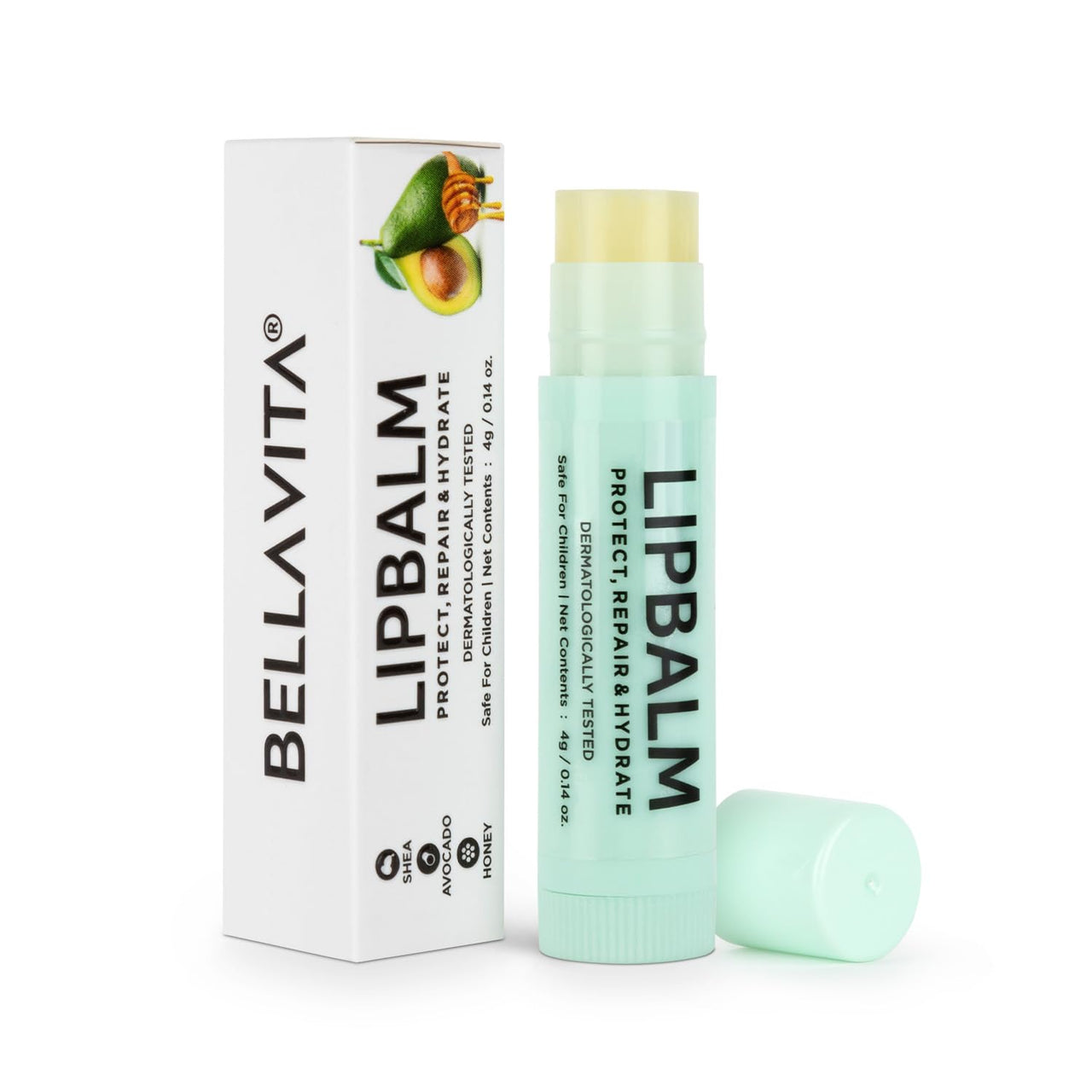 Bella Vita Organic Natural LipBalm for Dry Damaged & Chapped Lips Enriched with Shea Butter, Avocado 4 gm (Pack of 2)