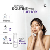 Euphor Teens | Oil-free Gel Moisturizer- KEEP CALM | Controls Acne | Light Weight Hydration for Oily and Acne-prone Skin | Witch Hazel Extract, Niacinamide, Green Tea | PEG-free, Paraben-free, Sulphate-free | 50g | For Women and Men