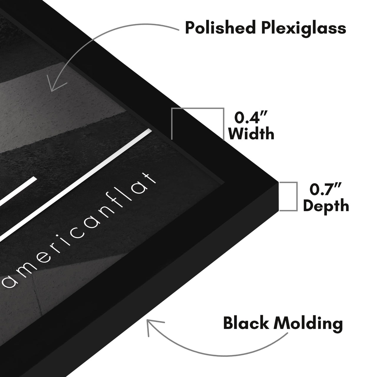 Americanflat 16x12 Picture Frame in Black - Thin Border Photo Frame with Polished Plexiglass - Wall Picture Frame with Hanging Hardware Included for Horizontal or Vertical Display Format