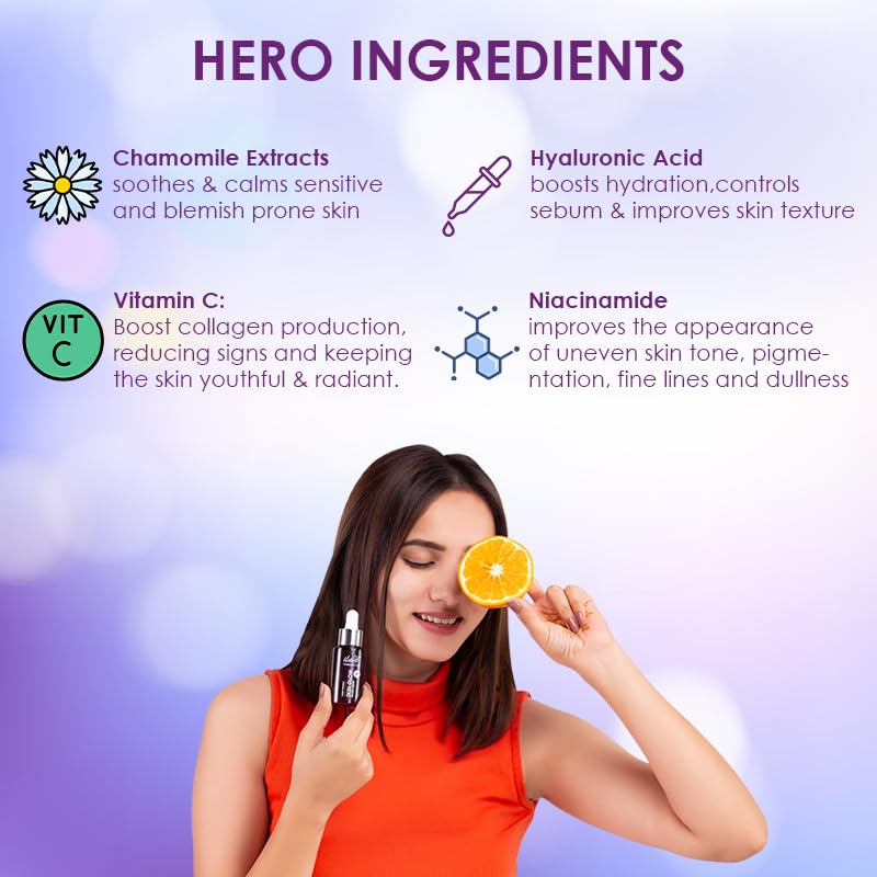 Iba Advanced Activs Youth Preserve Skin Glow Power Serum 30ml with Vitamin C Serum For Glowing Skin (15% Vitamin C Extracts) | Fades Dark Spots | For Uneven & Dull Skin | Quick Absorbing