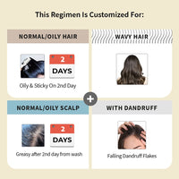 Vedix Ayurvedic Dandruff Control Hair Care Regimen for Normal/Oily Hair-Normal-Oily Scalp&Wavy Hair - 3 Product Customized Hair Care Kit - Anti Hair Fall Oil, Anti-Hairfall Shampoo, Hair Growth Serum