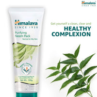 Himalaya Herbals Purifying Neem Face Wash, 200ml & Herbals Purifying Neem Pack, 100g Combo