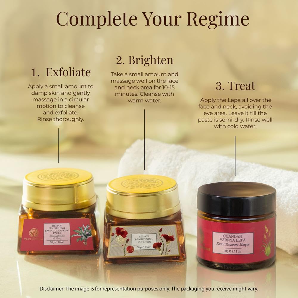 Forest Essentials Tejasvi Brightening Ghee Cream | Ayurvedic Facial Massage Cream | For Intense Nourishment with Pure Ghee | Firms and Tones | All Skin Types