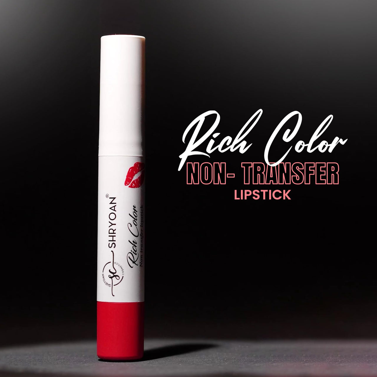 Shryoan Rich Color Non-Transfer Lipstick | Waterproof & Super Matte Finish | Long Stay Creamy Lipstick | Single Swipe Application (MUD CAKE - 01)