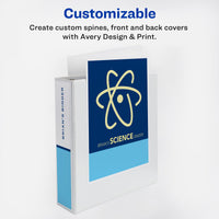 Avery Heavy-Duty View 3 Ring Binder with 2 Inch Rings, 8 Tab Reusable Write & Erase Plastic Binder Dividers, Clear Sheet Protectors, School Supplies Set (01685) Binder/Divider Set