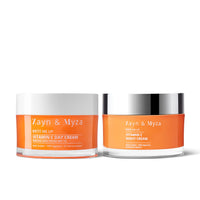 ZM Zayn & Myza Vitamin C Cream Combo, Day & Night Cream | Brightening Cream For Glowing skin | Revives dull skin | Fades pigmentation & dark spots | For all skin types | Pack of 2 (50g x 2)