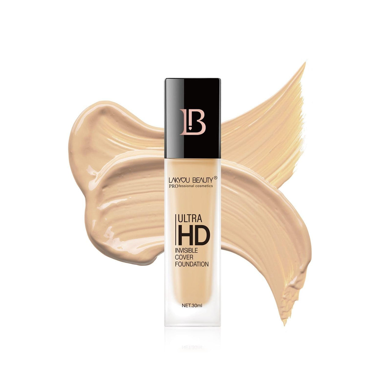 Lakyou Beauty Ultra HD Invisible Cover Foundation | Seamless Blend | High Definition Finish | Lightweight & Long-Lasting | Shade-03(Natural Beige)) | 30ml