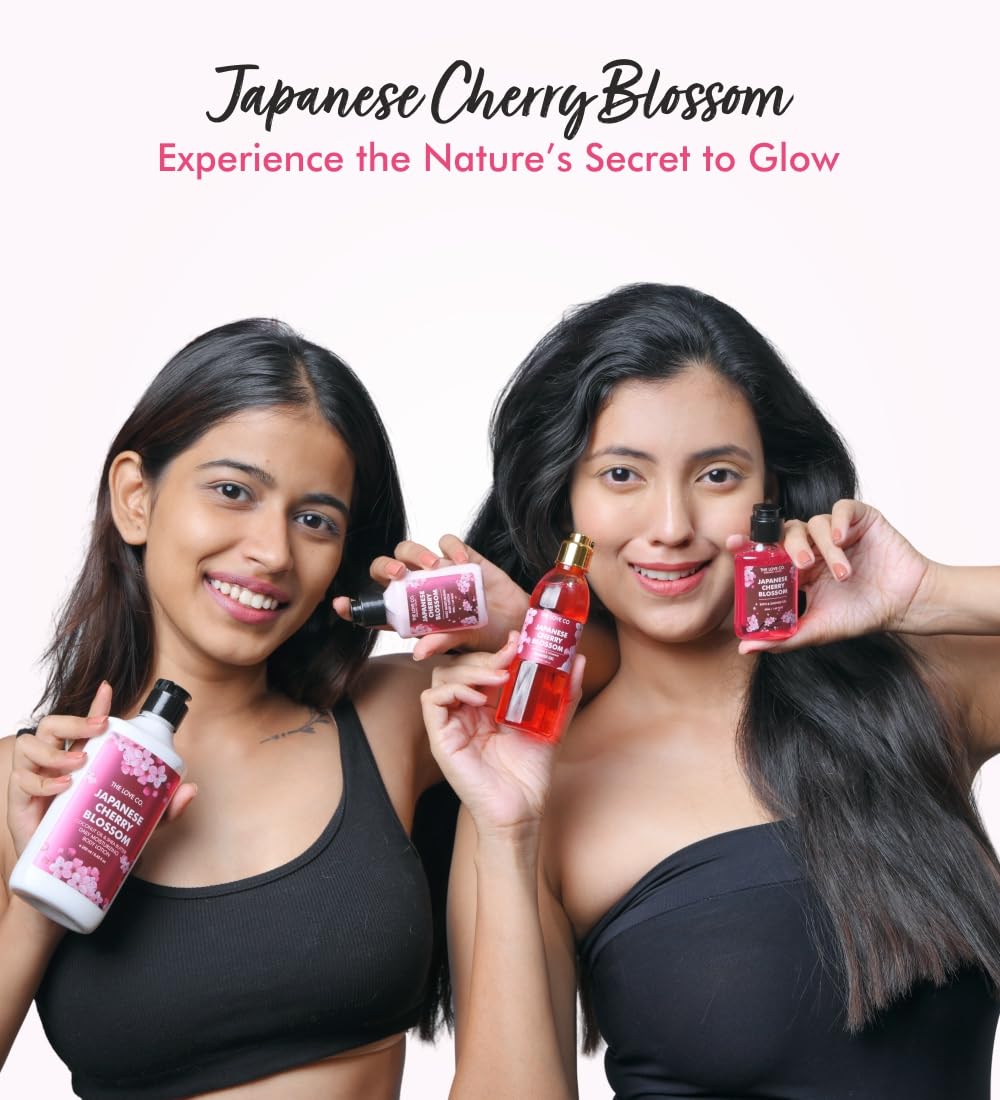 THE LOVE CO. Japanese Cherry Blossom Body Lotion | Hydrating Body Moisturizer for Dry Skin | Infused with Jojoba Oil, Shea Butter & Vitamin E | Floral Fragrance for Women & Men (50 Ml)