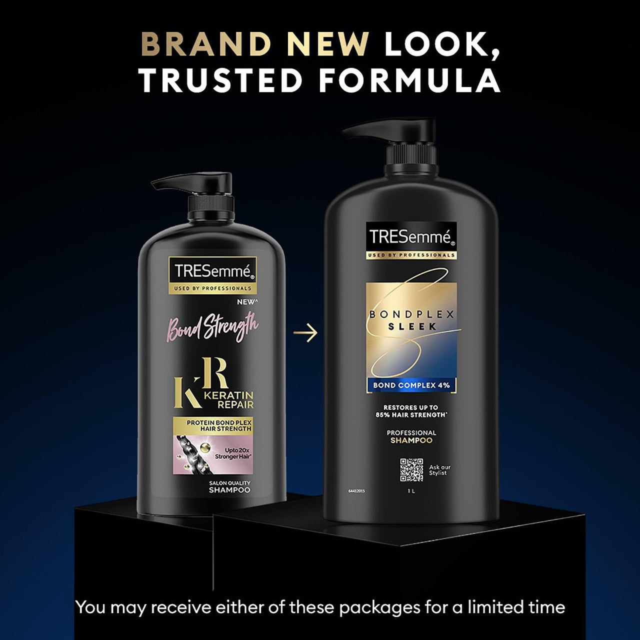 TRESemme Bondplex Sleek Shampoo 1000ml With Salon-Inspired Protein Bonding Complex | Repairs Damaged Hair | Restores Hair Strength