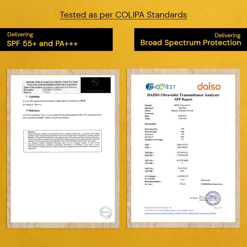 Deconstruct Face Gel Sunscreen SPF 50 + and PA+++ | Gel based sunscreen for oily, combination skin, normal skin | Broad spectrum sunscreen, No White Cast, Lightweight, Non greasy - 50g