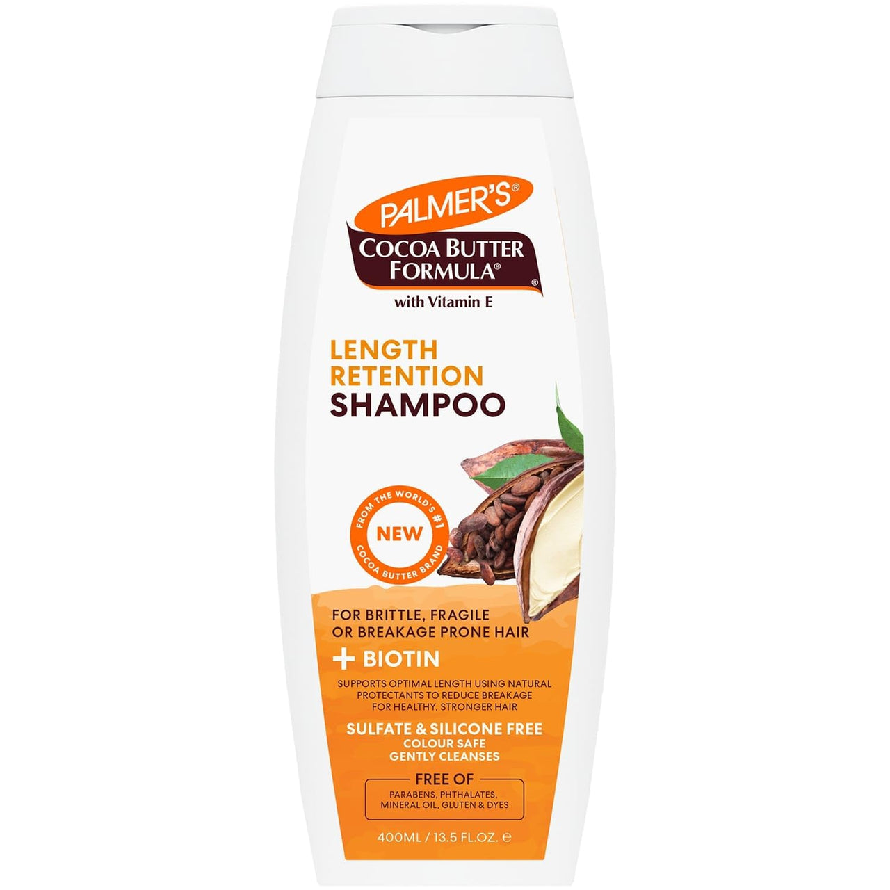 Palmer's Cocoa Butter & Biotin Shampoo for Hair Length Retention, Strengthening & Enhanced Shine - 400ml