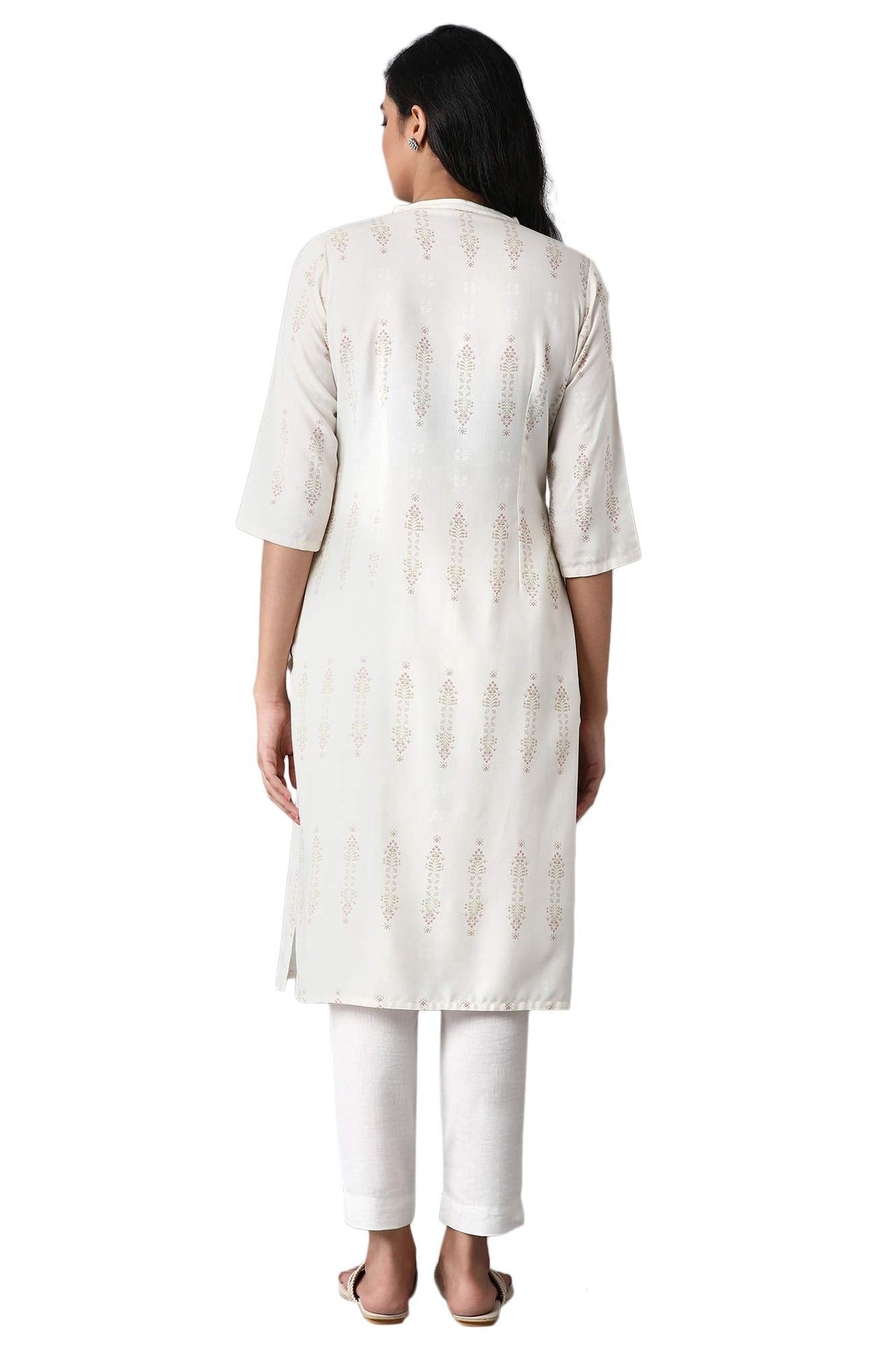 W for Woman Women's  Rayon Regular Kurta