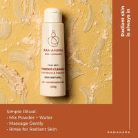 Ramahara Skin Luminance Clear Skin Powder Cleanser with Neroli & Patchouli 100% Natural Powder Face Wash, Skincare for Refreshed Face - Cleanses & Nourishes oily-combination skin, 60g