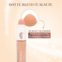 Just Herbs Concealer for Face Makeup With Liquorice Root Dewy Finish, Full Coverage Ultra Blendable Dark Circle Spot Brightening and Correcting Concealer 6ml (Procelain)
