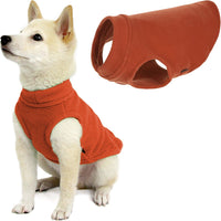 Gooby Stretch Fleece Vest Dog Sweater - Pumpkin, X-Small - Warm Pullover Fleece Dog Jacket - Winter Dog Clothes for Small Dogs Boy or Girl - Dog Sweaters for Small Dogs to Dog Sweaters for Large Dogs X-Small Length (7