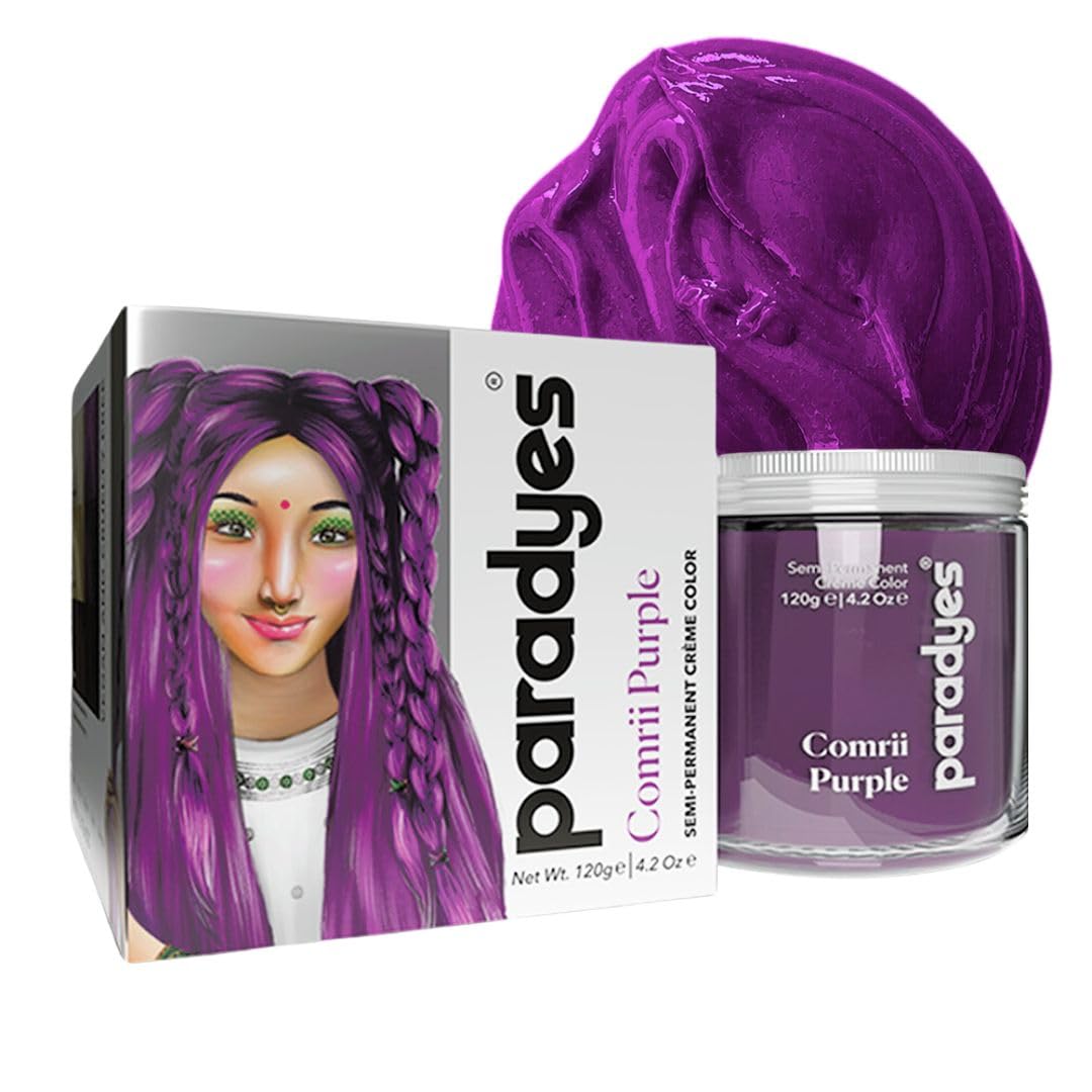 Paradyes Top-up Semi-permanent Comrii Purple DIY Conditioner Based Hair Colour, 120 gm