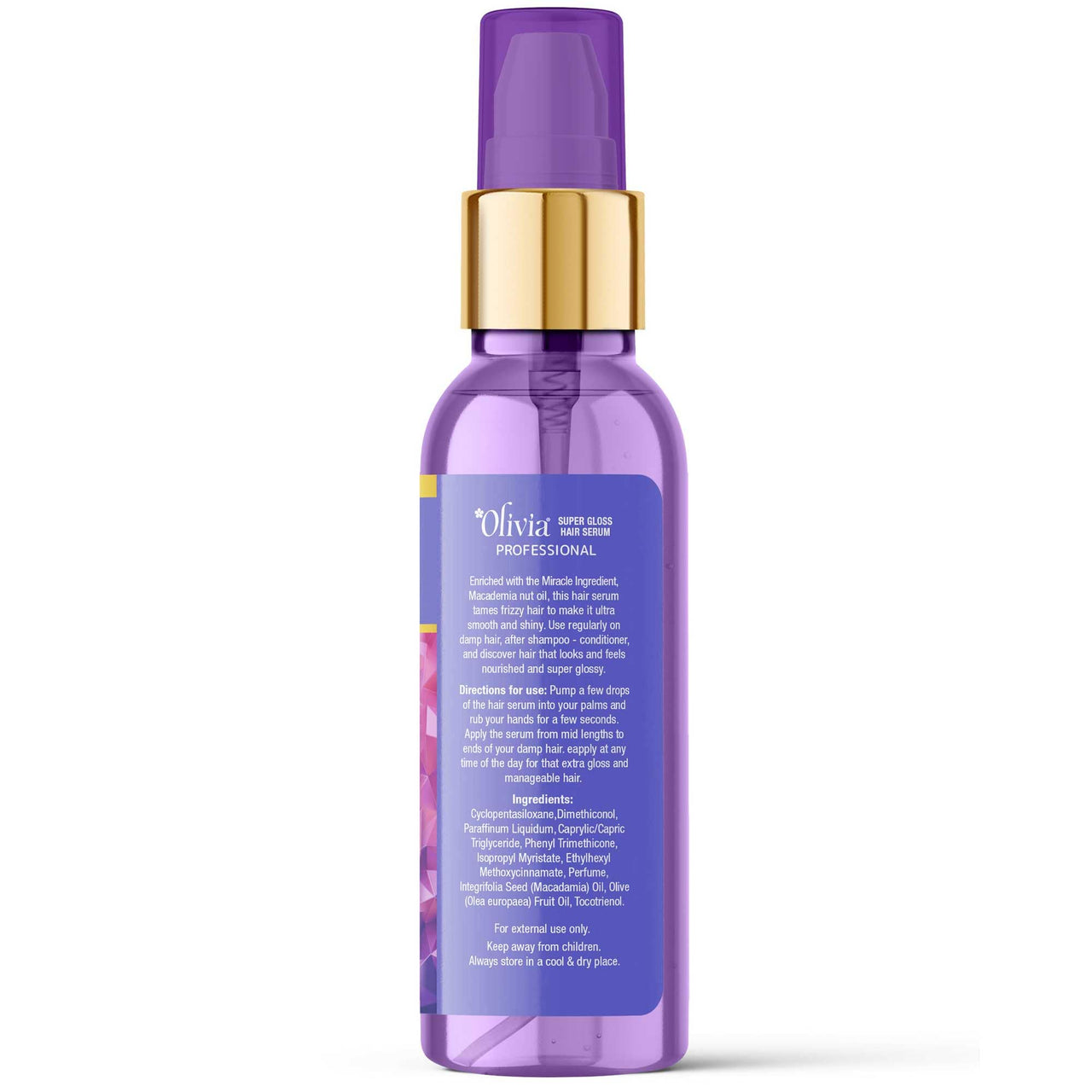 Olivia Super Gloss Hair Serum with Macadamia Oil-45ml