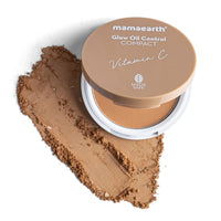 Mamaearth Glow Oil Control Radiant Compact Spf 30 With Vitamin C & Turmeric For 2X Instant Glow For Normal Skin- 9 G (Almond Glow), Brown