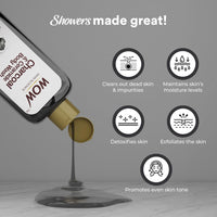 WOW Skin Science Charcoal & Ceramide Body Wash | Clears Skin Impurities | Removes Dirt & Dead Skin | Hydrates and Softens | Detoxifies Skin | Has Long lasting Fragrance | Powered by Cerabloom | 250ml