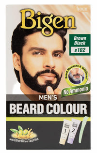 Bigen Men's  Beard Color, 40g - Brownish Black B102 (Pack of 1)