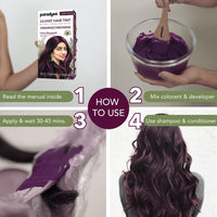 Paradyes No Bleach Velvet Burgundy Glossy Hair Tint - Ammonia-Free for Natural Black Hair, Includes Anti-Fade Conditioner for Long-Lasting Shine, 1 Count