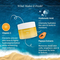 Aqualogica Glow+ Jello Moisturiser with Vitamin C & Papaya for Illuminating Moisturization, Non Sticky & Skin Hydration for Men & Women - For Normal, Dry & Combination Skin -50g