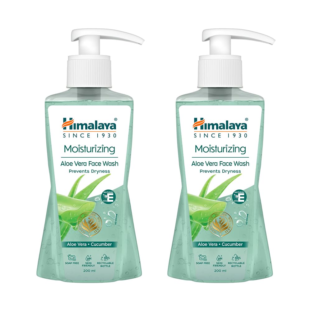 Himalaya Moisturizing Aloe Vera Face Wash 200ML (Pack of 2)