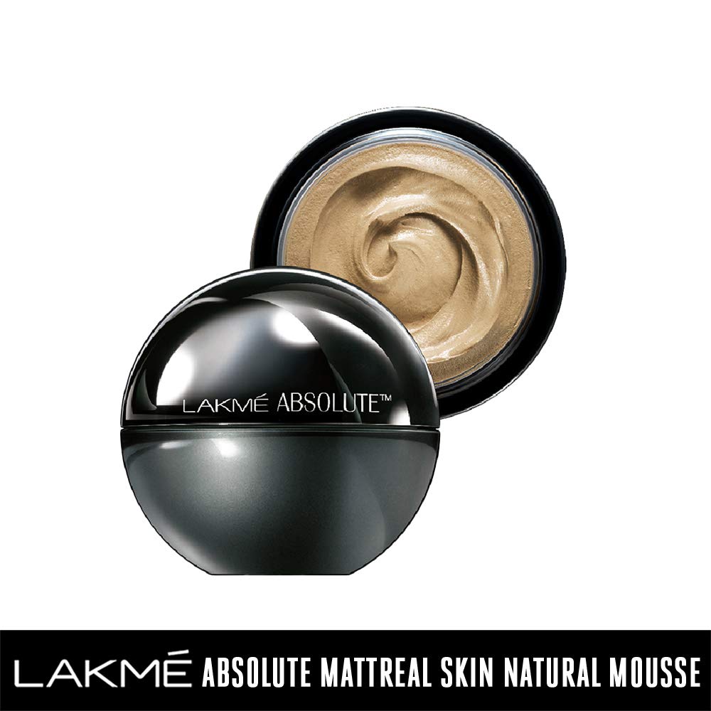 LAKMÉ Absolute Skin Natural Mousse, Ivory Fair 01, SPF 8 Natural Finish Matte Cream Foundation, 25g & Absolute Perfect Radiance Brightening Light Creme, 50g