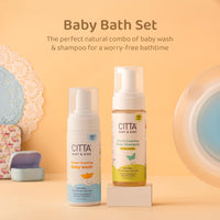 CITTA Tear Free Foaming Baby Shampoo & Baby Body Wash Pack of 2-150 ml Each | Free from Harmful Chemicals, Toxin-free, Paraben Free | Dermatologist Approved